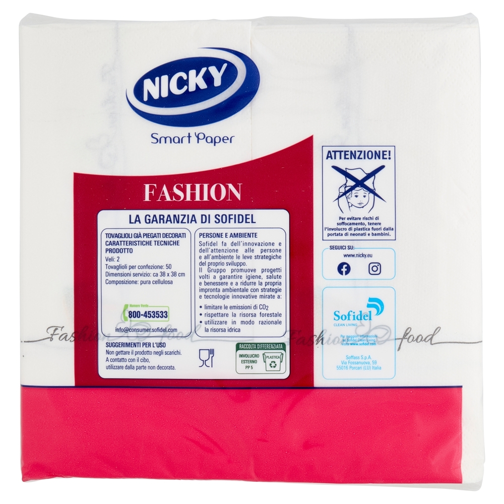 Nicky Fashion Tovaglioli Decorati 50 pz